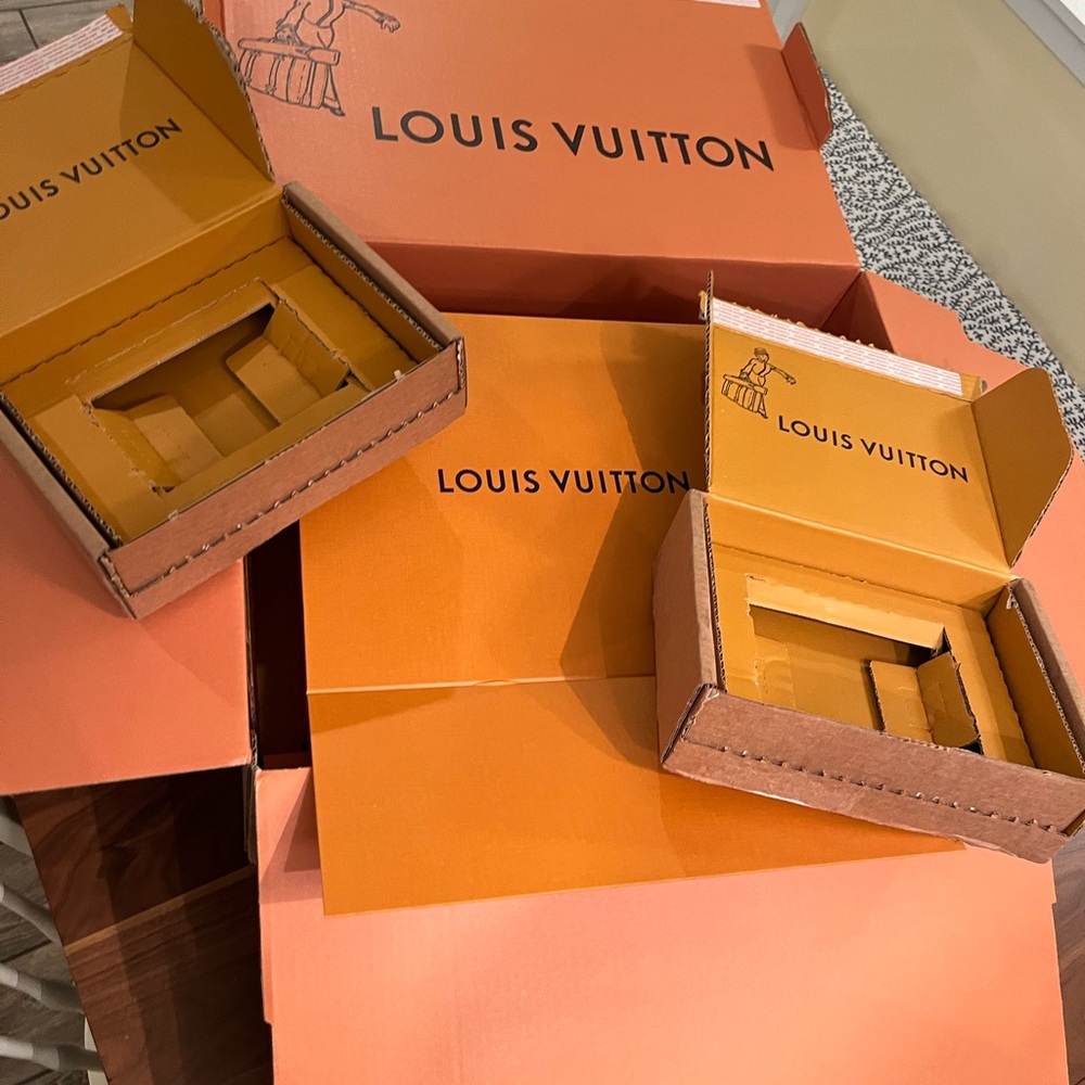 Louis Vuitton packaging, mailer boxes, bundle of 3
